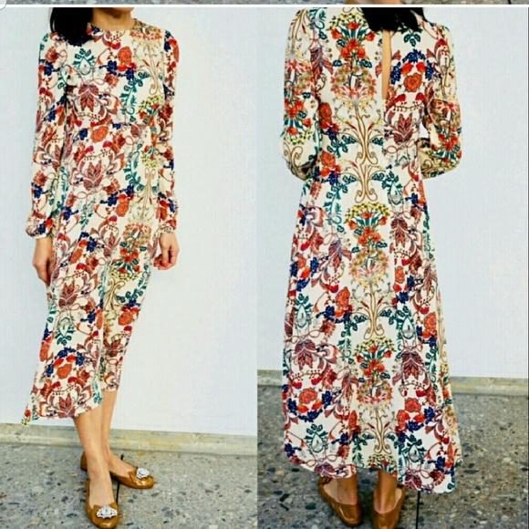 NWT Vintage Style Midi Dress - Picture 2 of 2